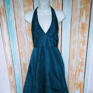 J. Crew Silk Halter Dress size 8 Teal